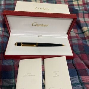 Cartier Black and Gold Writing Instrument